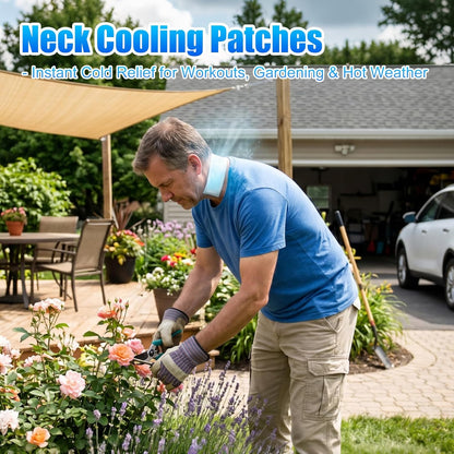 Cooling Gel Patches (12 Pack) for Neck & Body – Instant Heat Relief