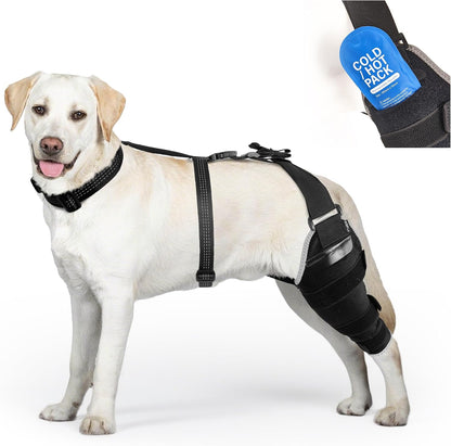 Dog Hind Leg ACL Brace – Adjustable Support with Hot & Cold Gel Pack for Arthritis & Joint Pain