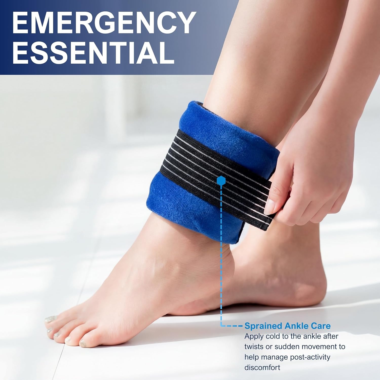 Reusable Hot & Cold Gel Pack with Adjustable Therapy Belt (2 Pack)