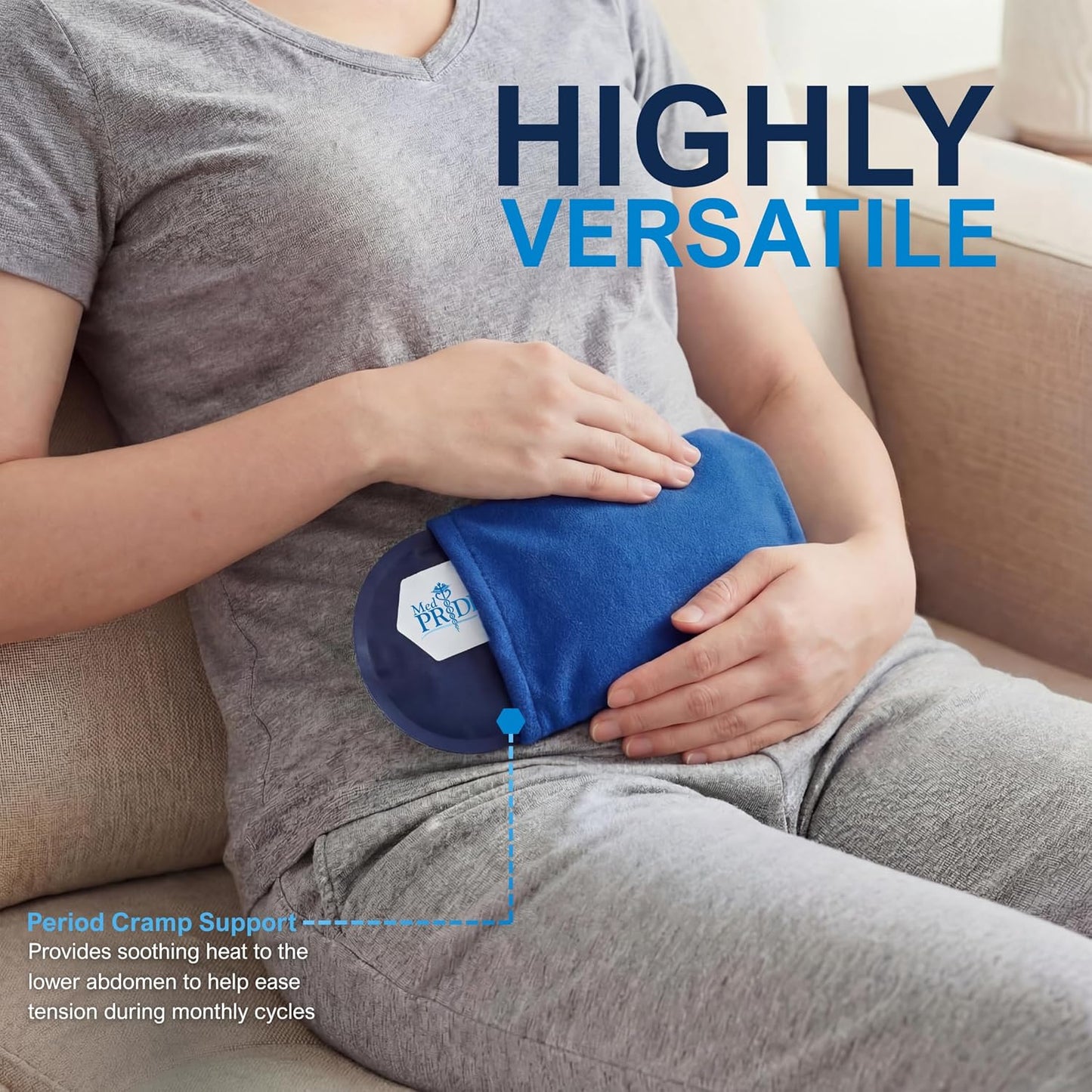 Reusable Hot & Cold Gel Pack with Adjustable Therapy Belt (2 Pack)